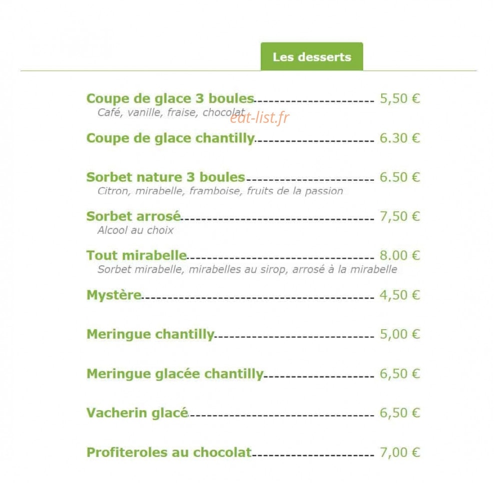 Au Tilleul — carte page 3