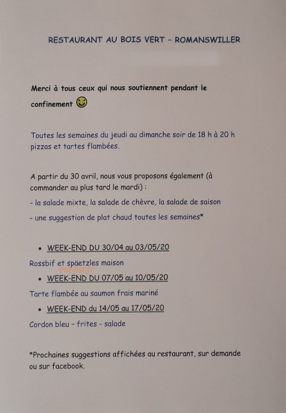 Au bois vert — carte page 1
