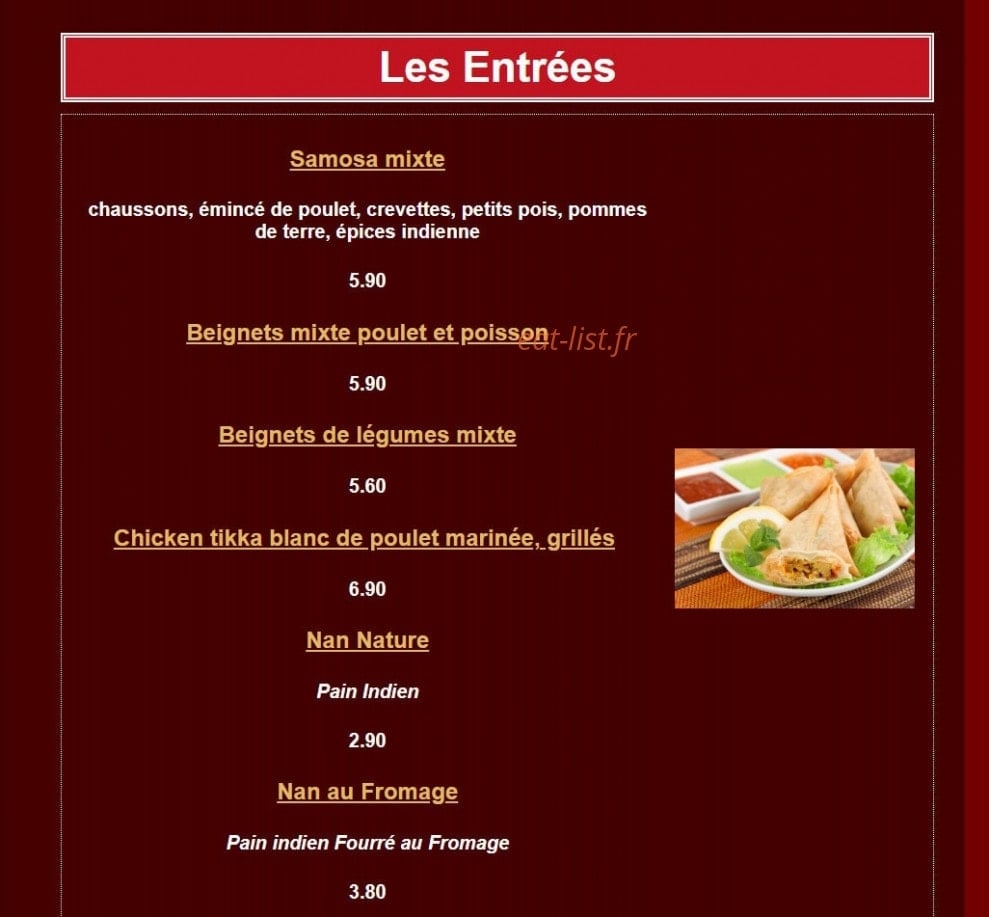 Aux Trois Goûts — carte page 7