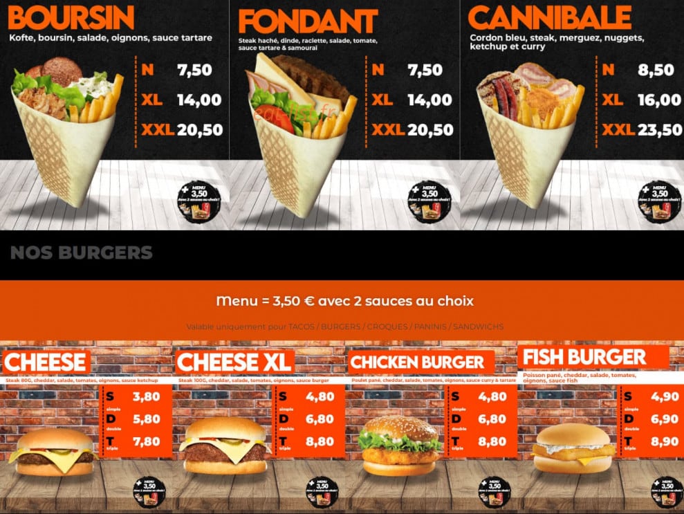 Crousti Tacos — carte page 5