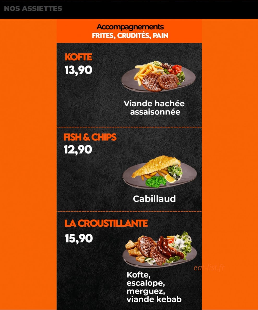 Crousti Tacos — carte page 1