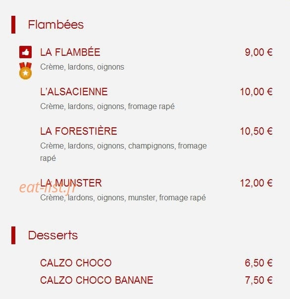 Sam Pizzas — carte page 5