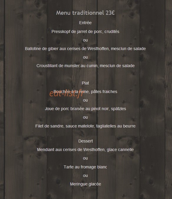 A La Charrue d'Or — carte page 5