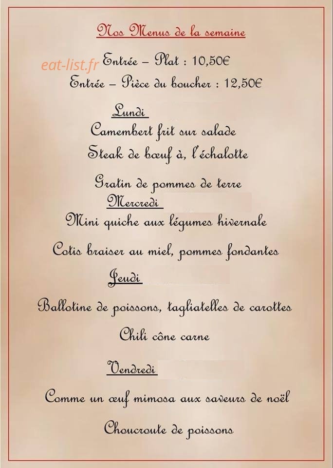Au Cerisier — carte page 1