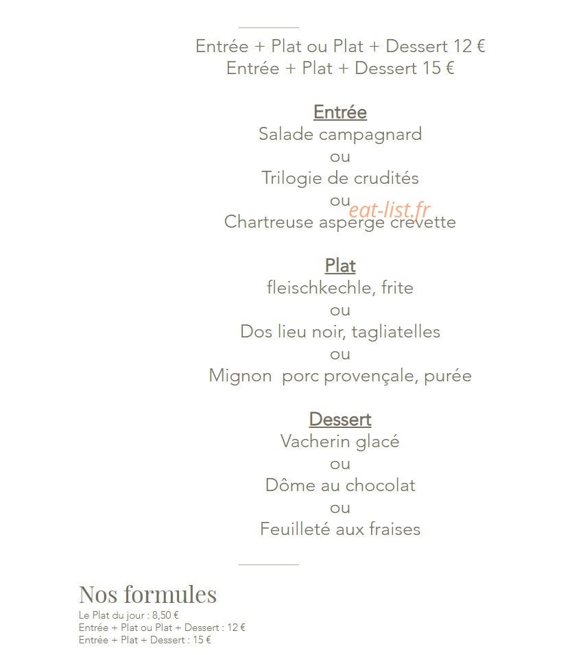 La Charrue d'Or — carte page 1