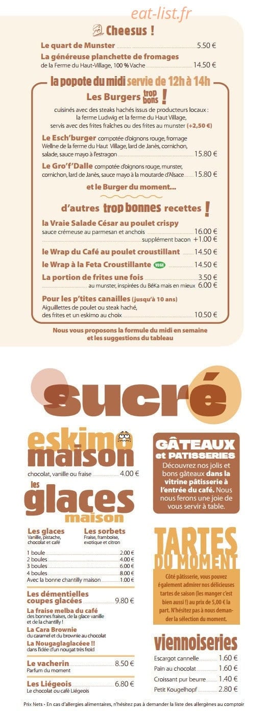 Café des Rochers — carte page 3