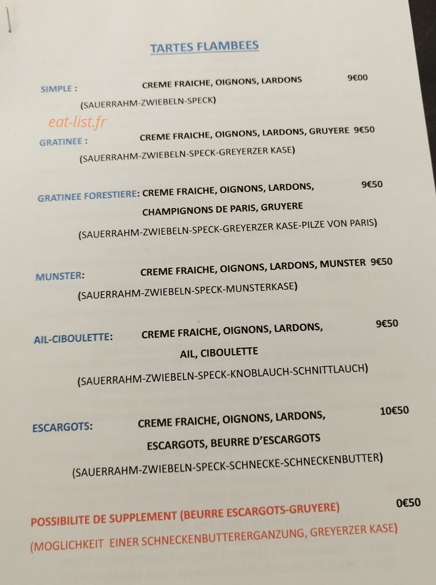 Restaurant de la Gare — carte page 2