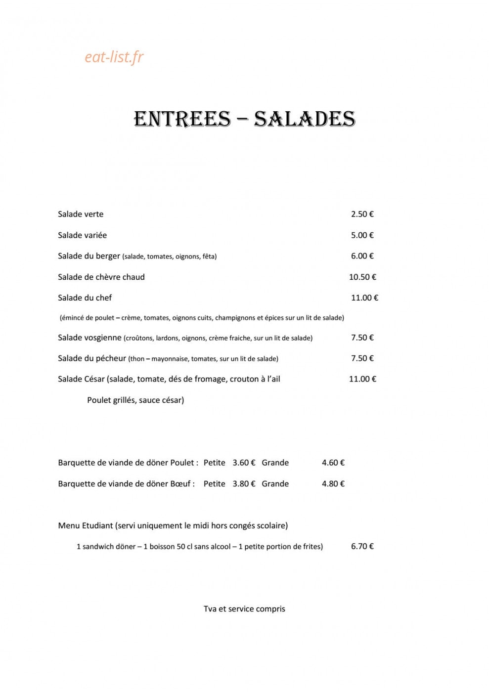 Hanau Delice — carte page 1