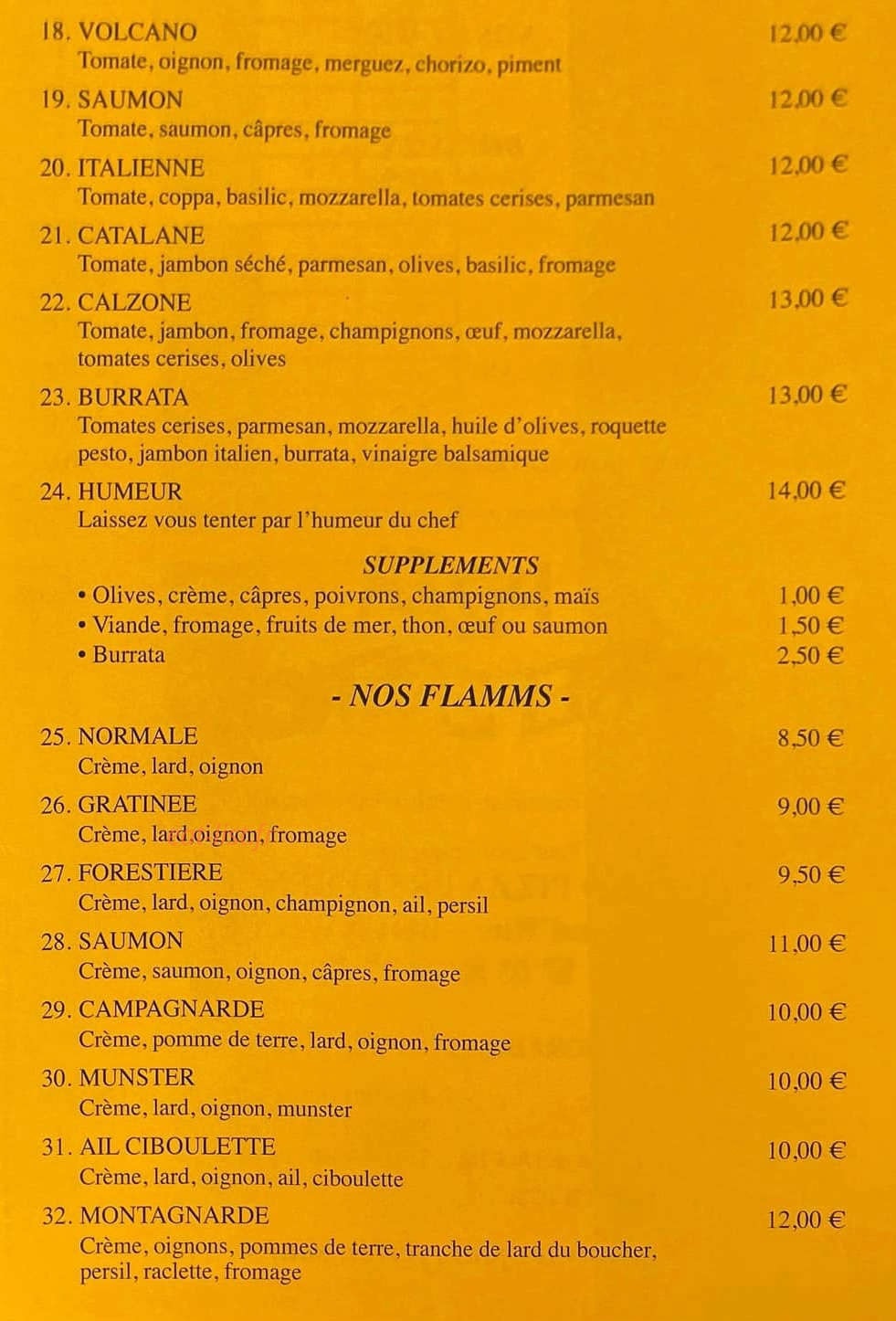 Pizza Préférence — carte page 2