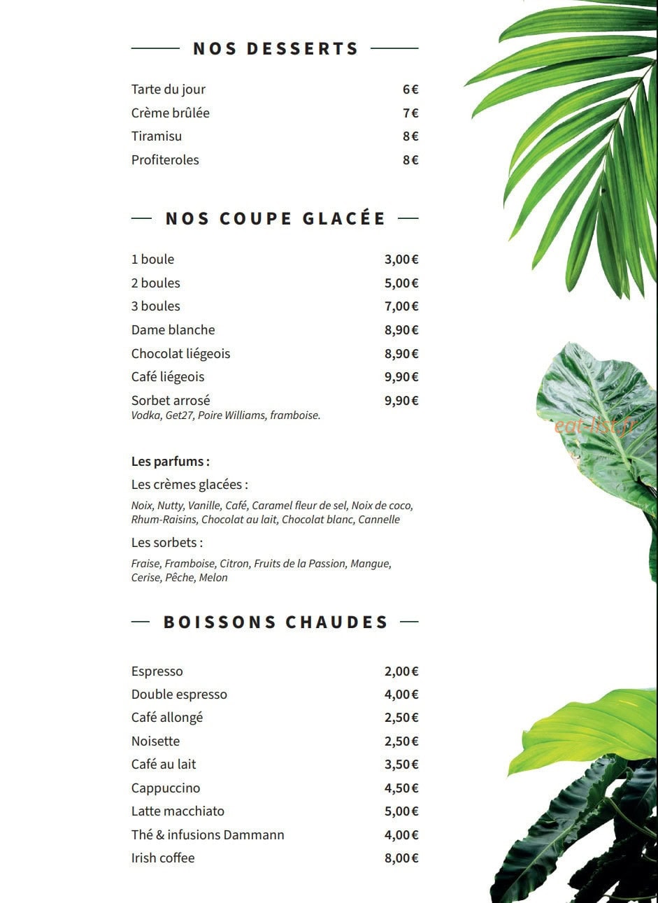 Restaurant Le DH — carte page 5