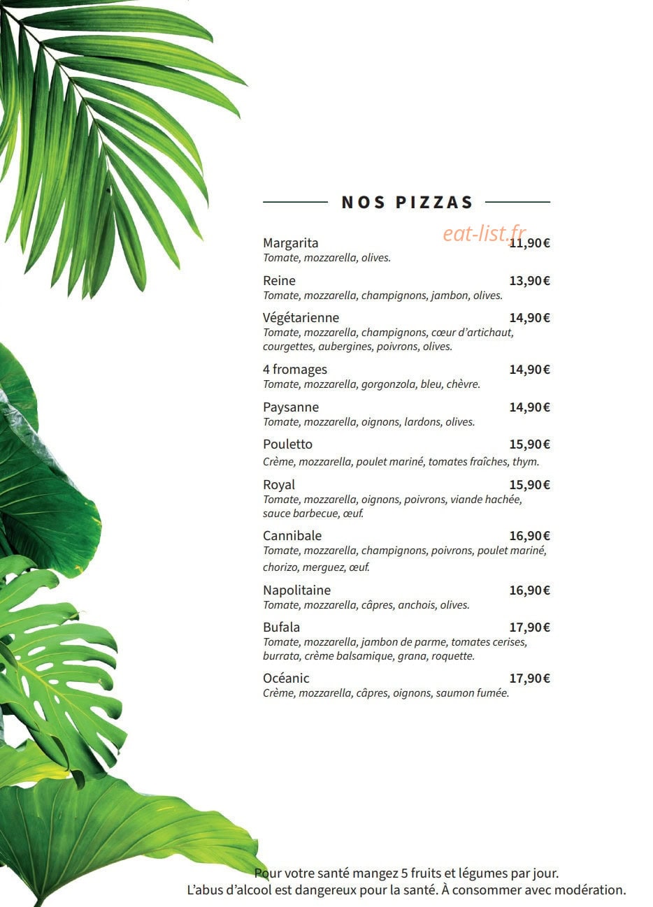 Restaurant Le DH — carte page 4