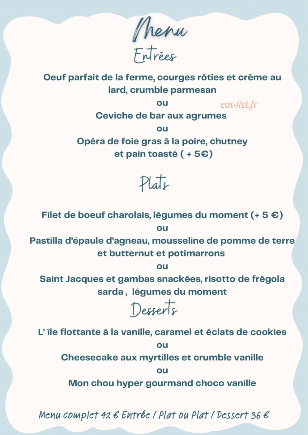 Café du Havre — carte page 2