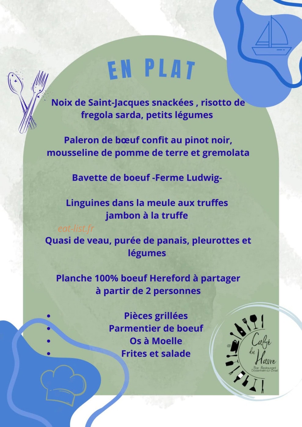 Café du Havre — carte page 1