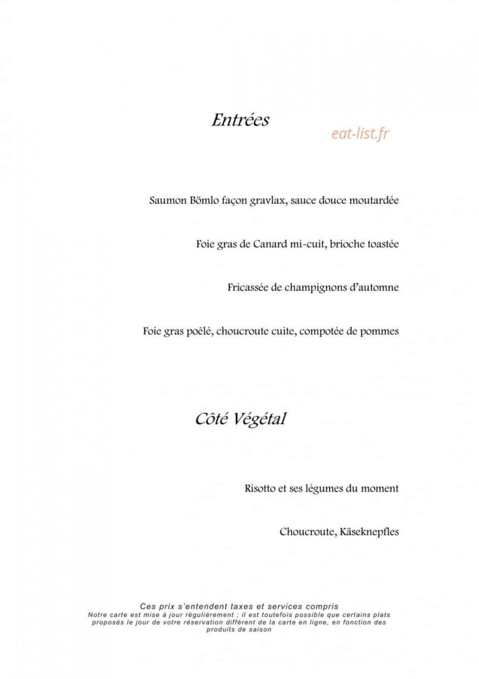 La Couronne by K — carte page 2