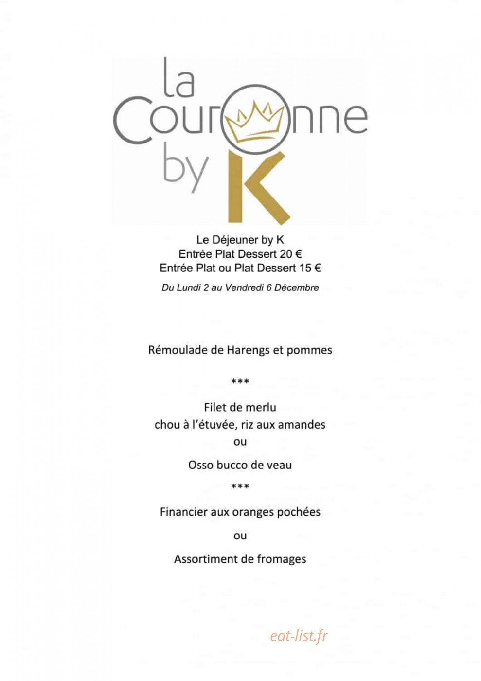 La Couronne by K — carte page 5
