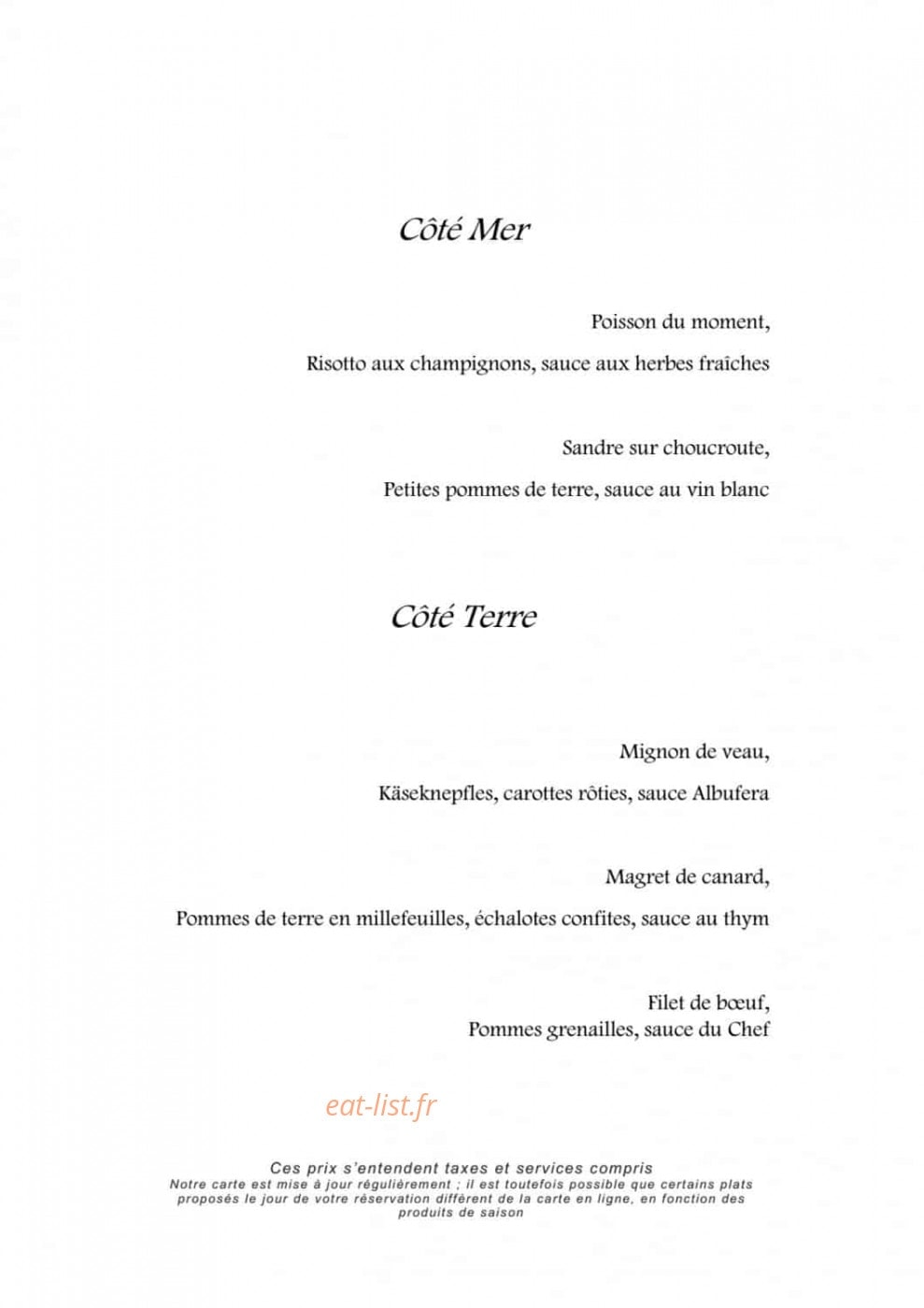 La Couronne by K — carte page 3