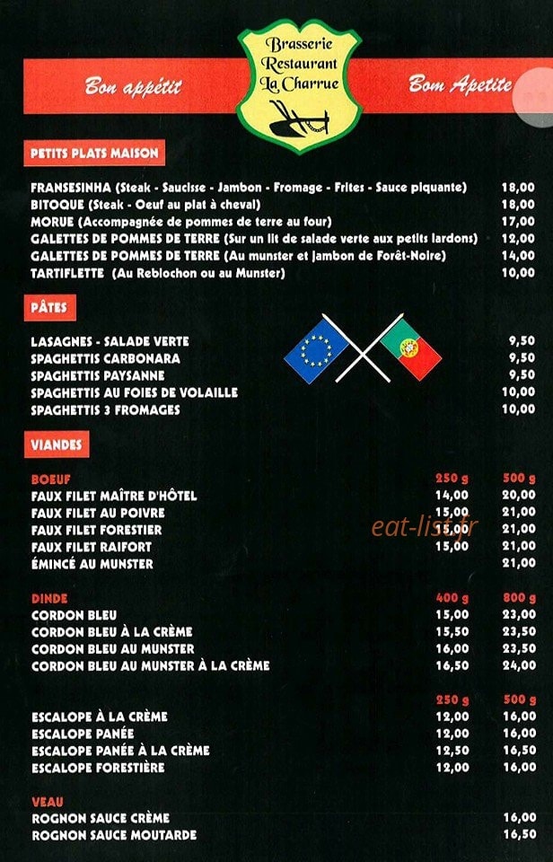 A la Charrue — carte page 4