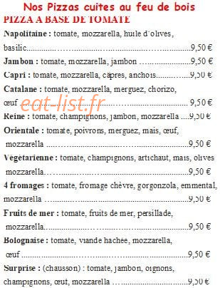 Pizzeria Via Toscane — carte page 2