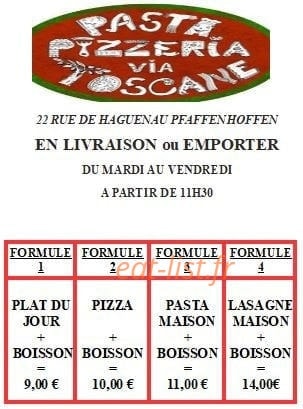 Pizzeria Via Toscane — carte page 5