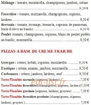 Pizzeria Via Toscane — carte page 3
