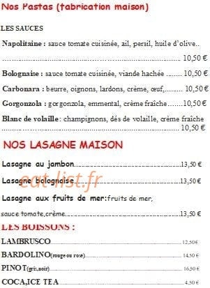 Pizzeria Via Toscane — carte page 4