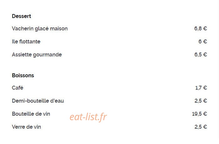 Au Cerf — carte page 2