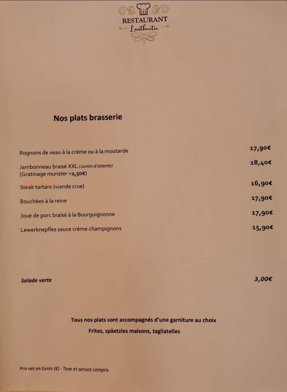 L'Authentic — carte page 2