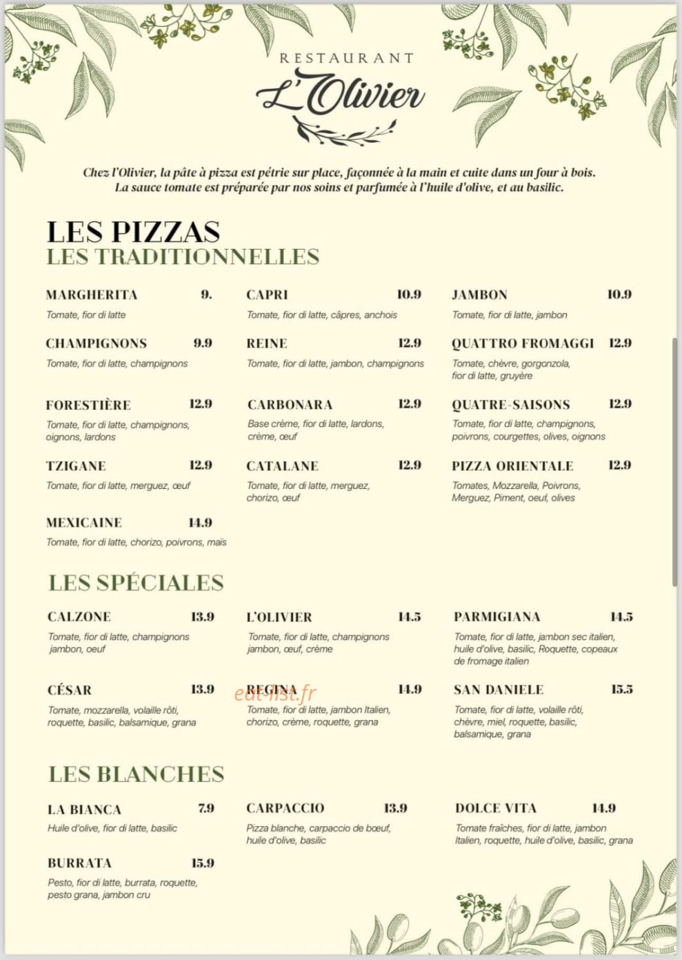 L'olivier — carte page 2