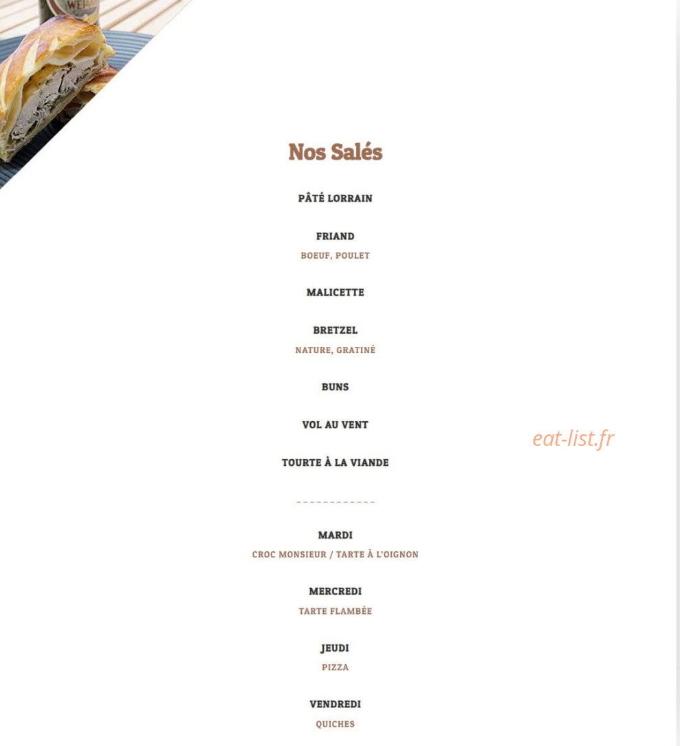 La Boulangerie JK — carte page 3