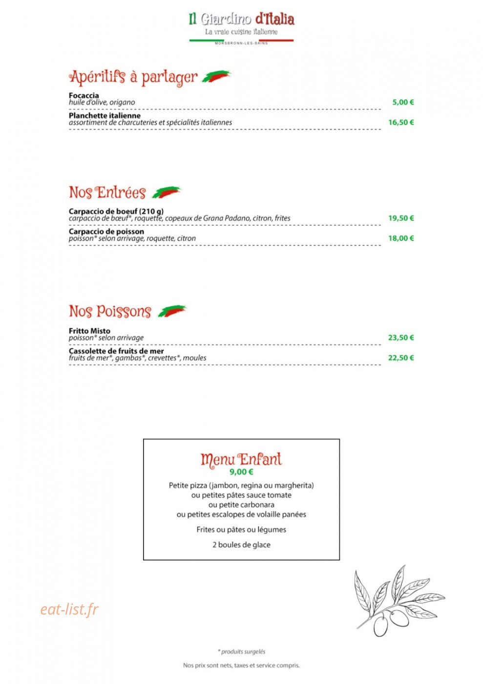 Il Giardino d'Italia — carte page 2