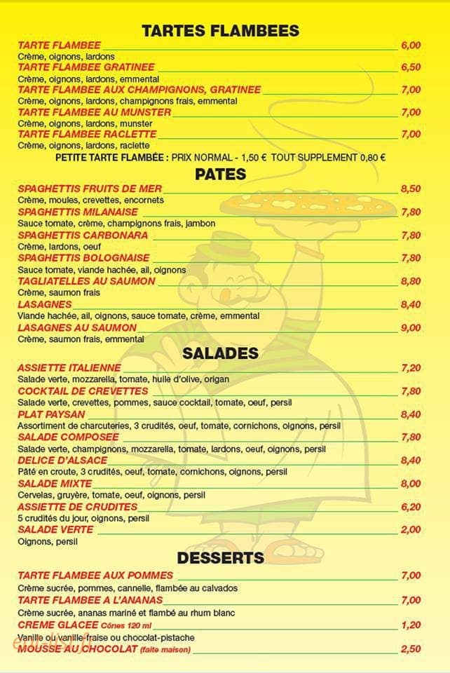 Service Gourmand — carte page 4