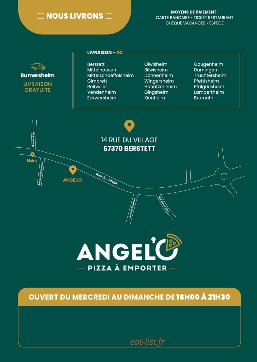 Angel'O pizza — carte page 3