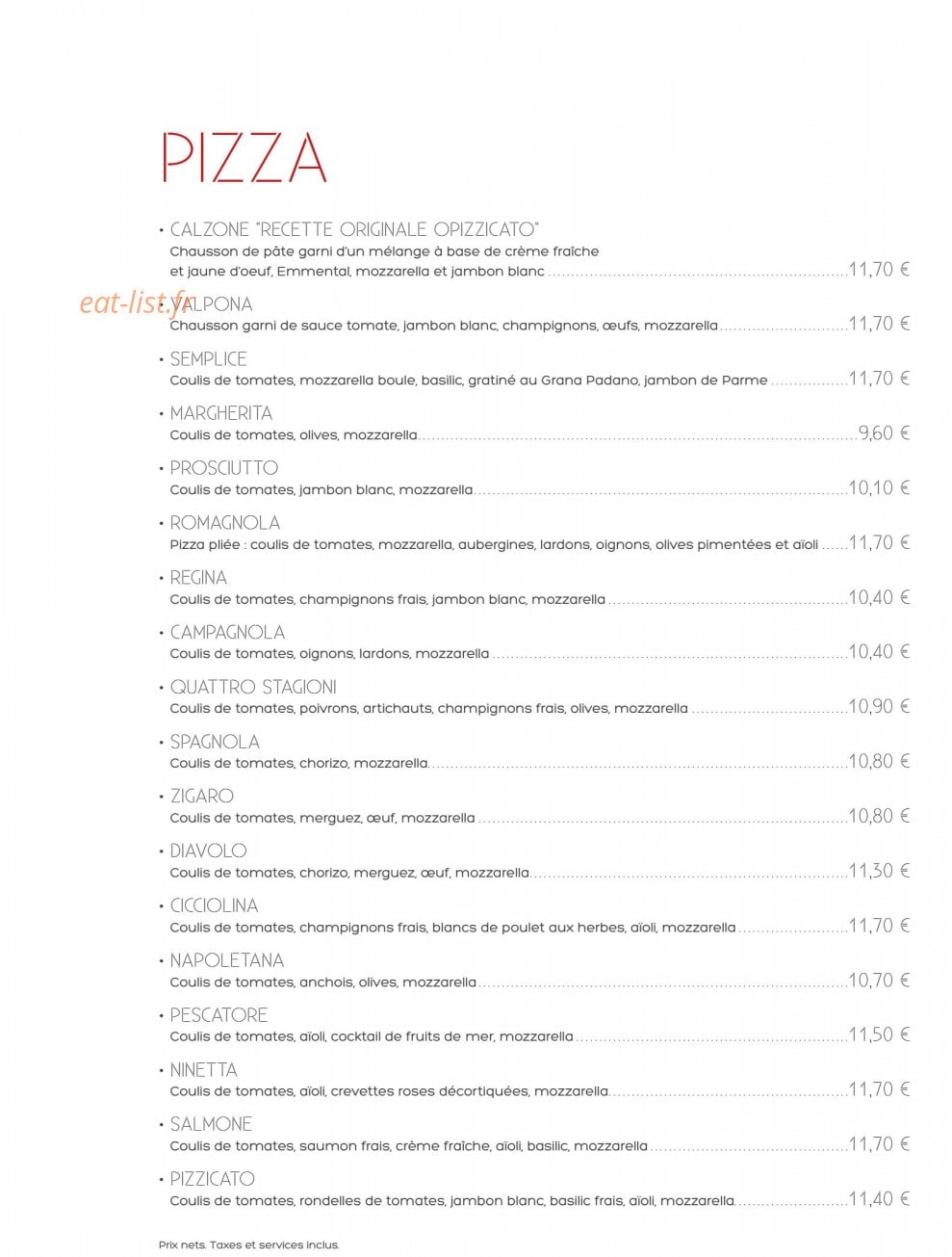 pizzicato menu division