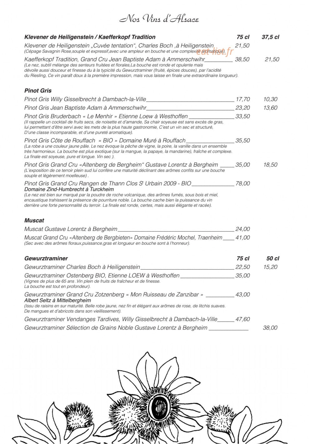 Le Marronnier — carte page 10