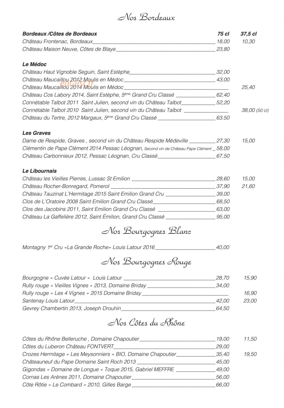Le Marronnier — carte page 11