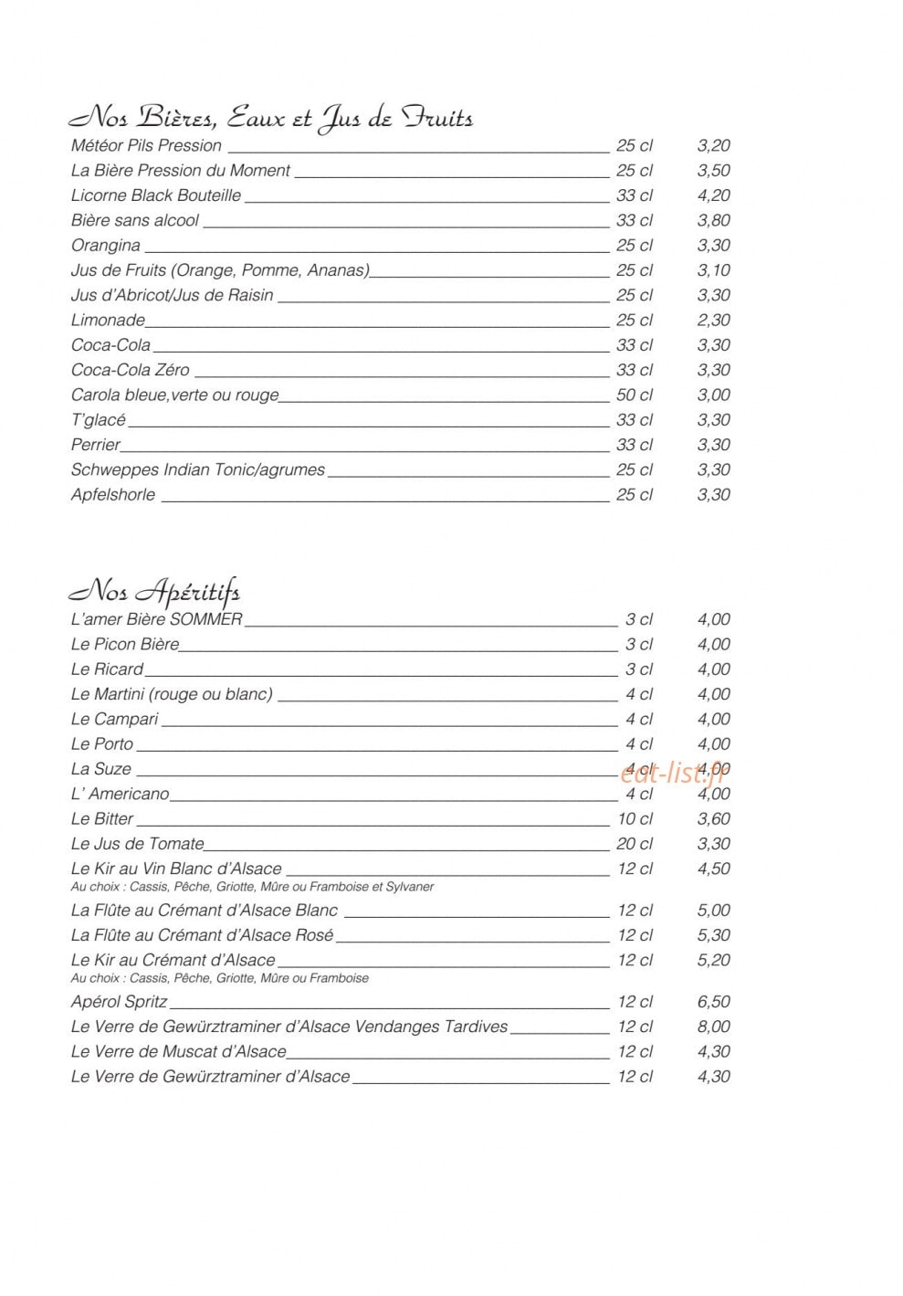Le Marronnier — carte page 7