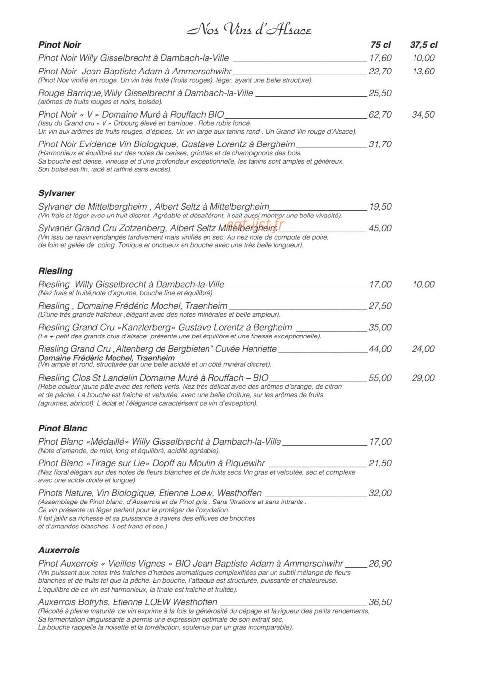 Le Marronnier — carte page 9