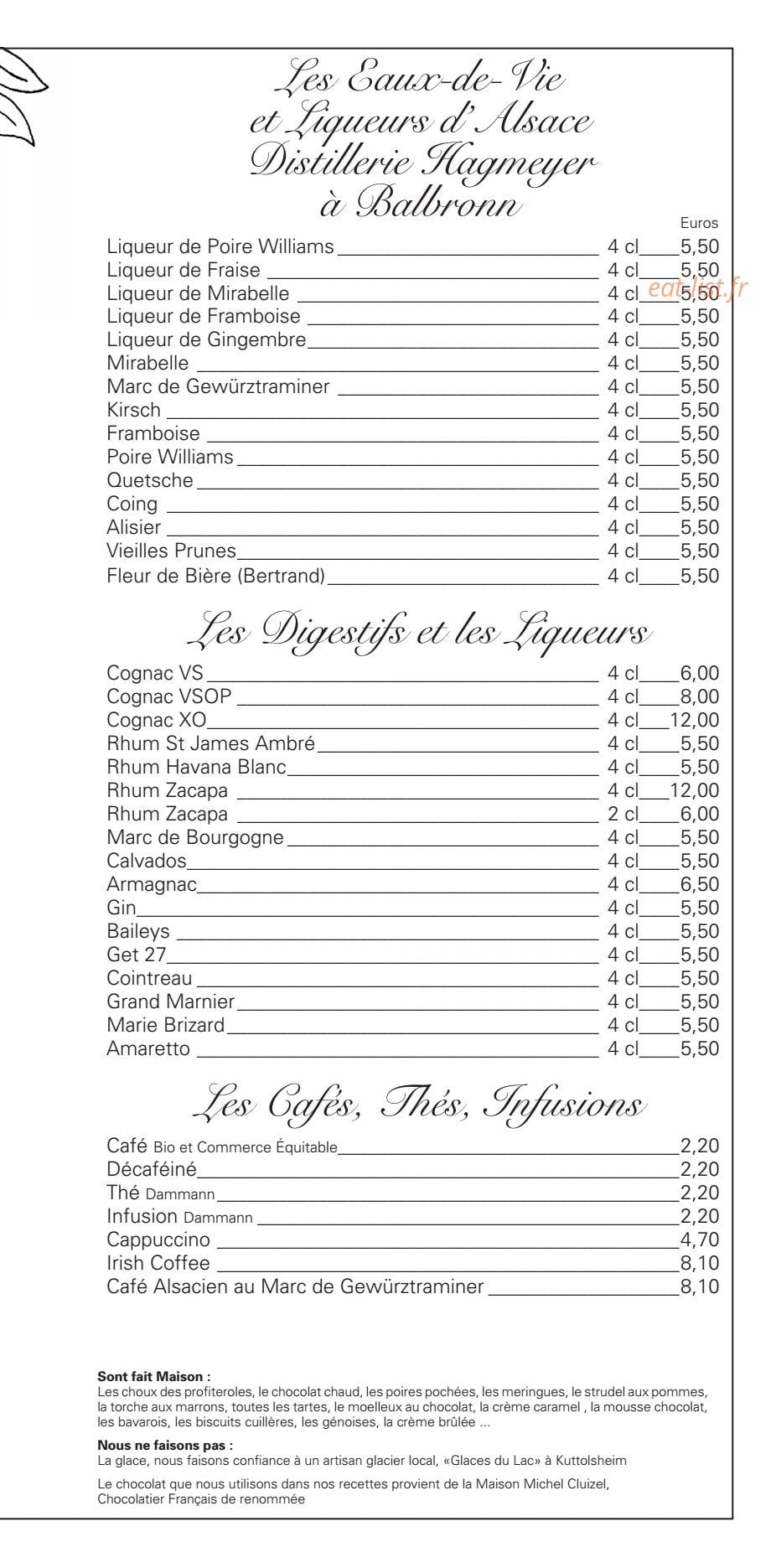 Le Marronnier — carte page 5