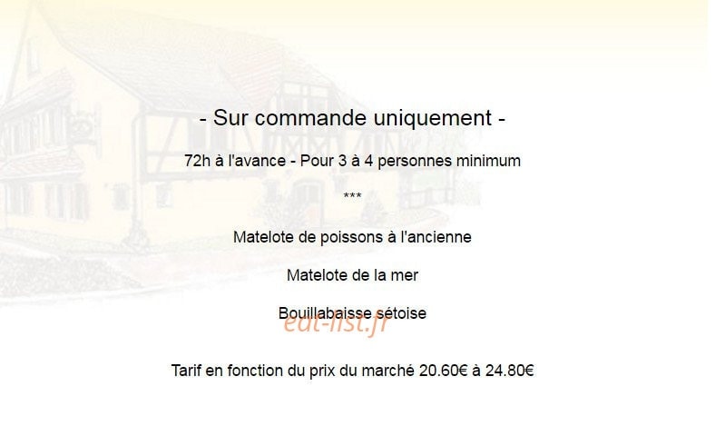 Restaurant du Tigre — carte page 8