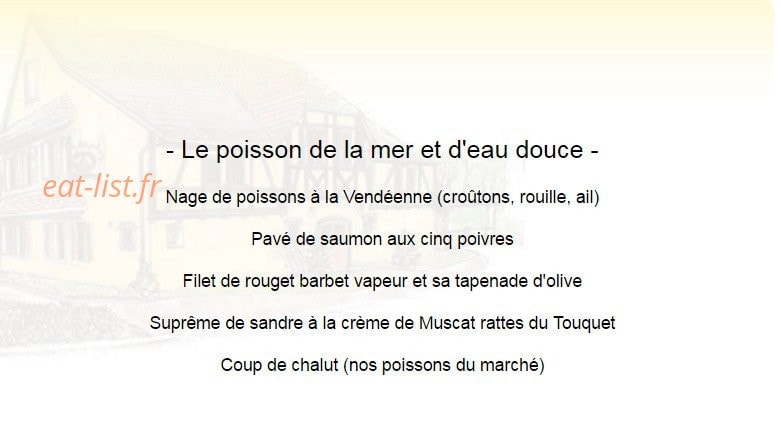 Restaurant du Tigre — carte page 5