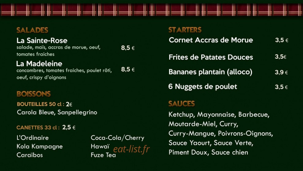 Chez Georgette — carte page 2