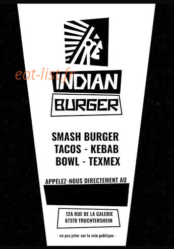 Indian Burger — carte page 1