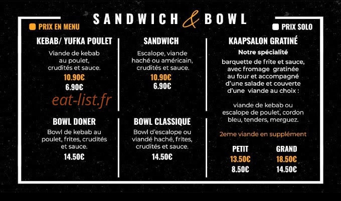 Indian Burger — carte page 4