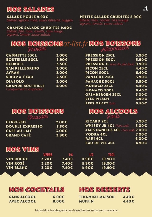 Le comptoir — carte page 4