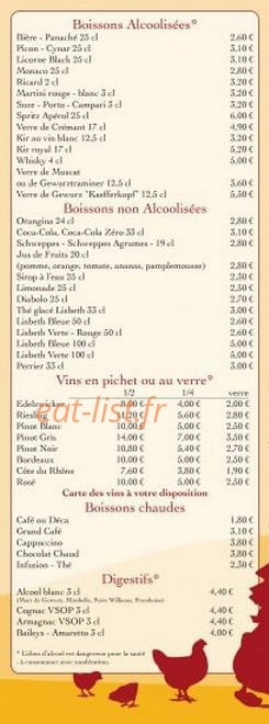 A la Bonne Auberge — carte page 3