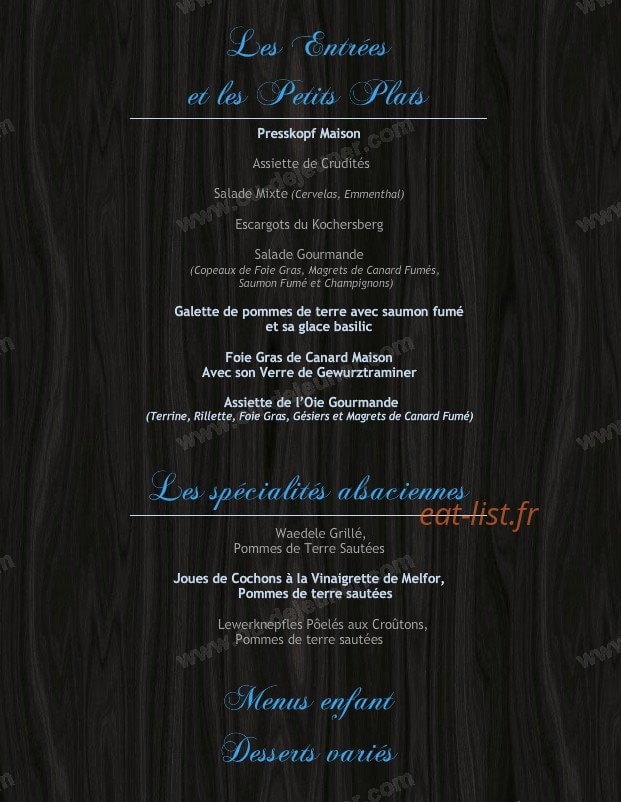 L'Oie Gourmande — carte page 1
