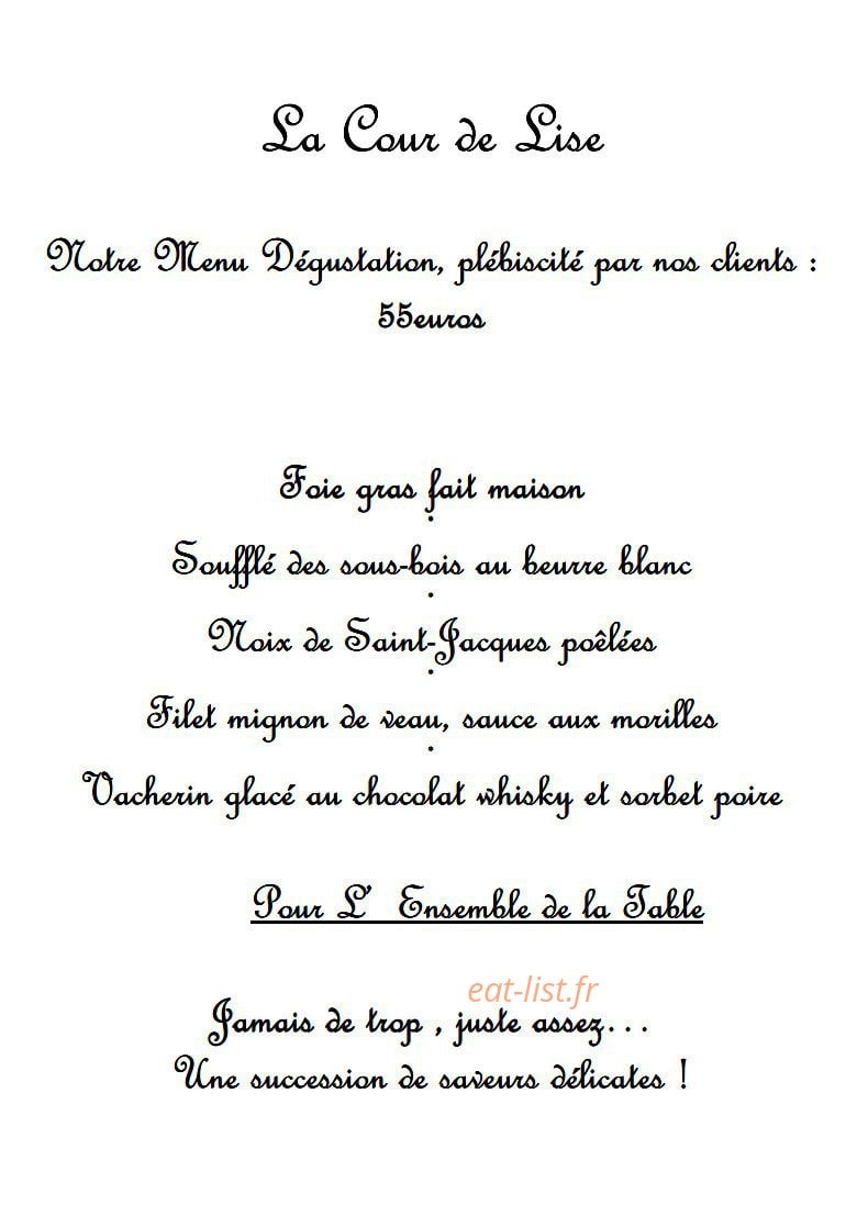 La Cour de Lise — carte page 5