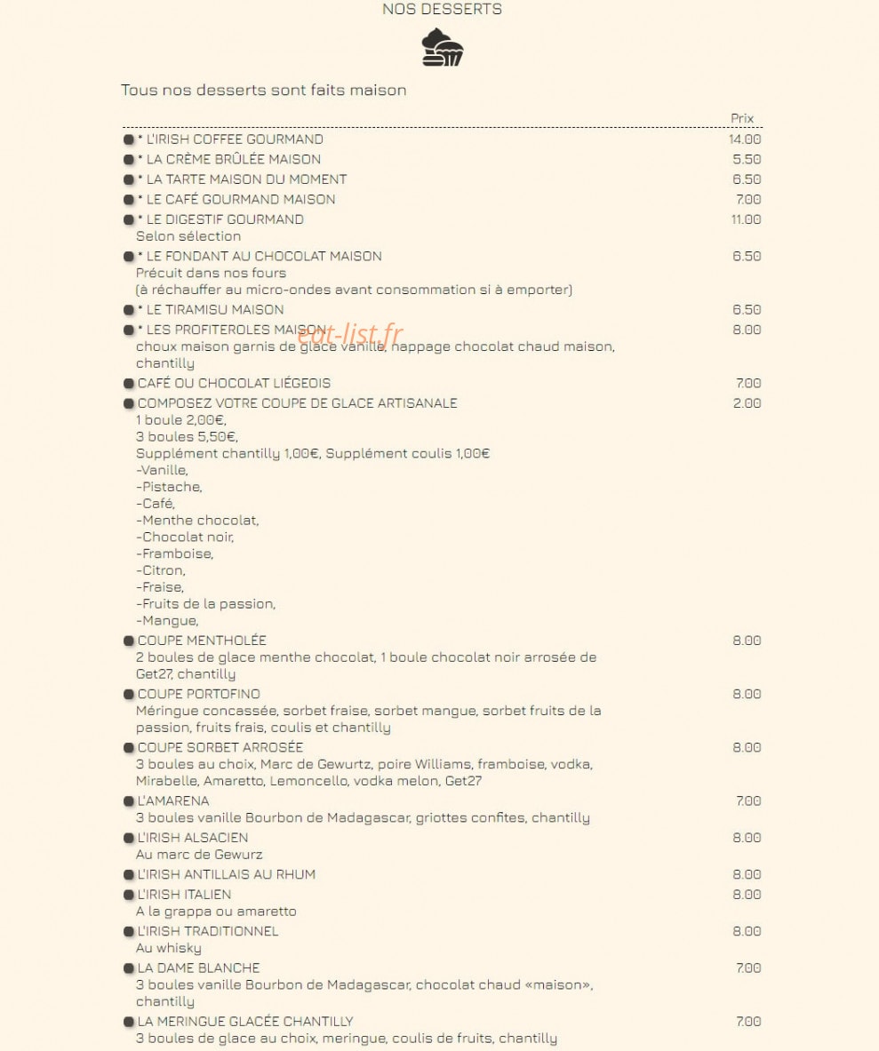 Chez Gopi — carte page 4