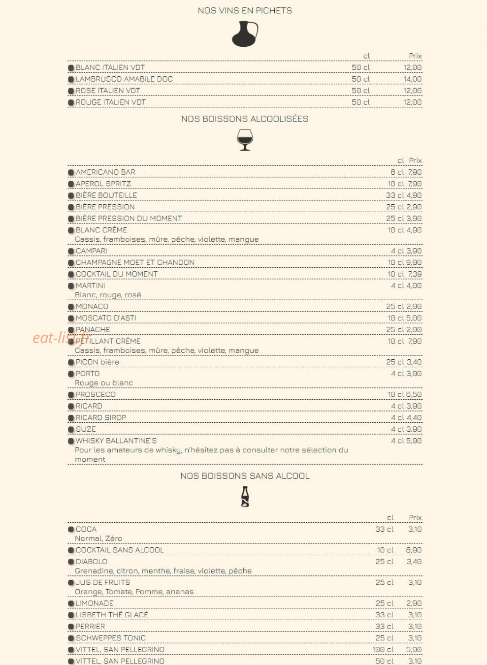 Chez Gopi — carte page 6