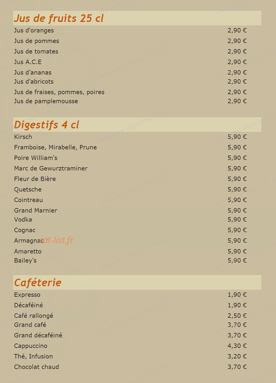 Cuisine d'Antan — carte page 7